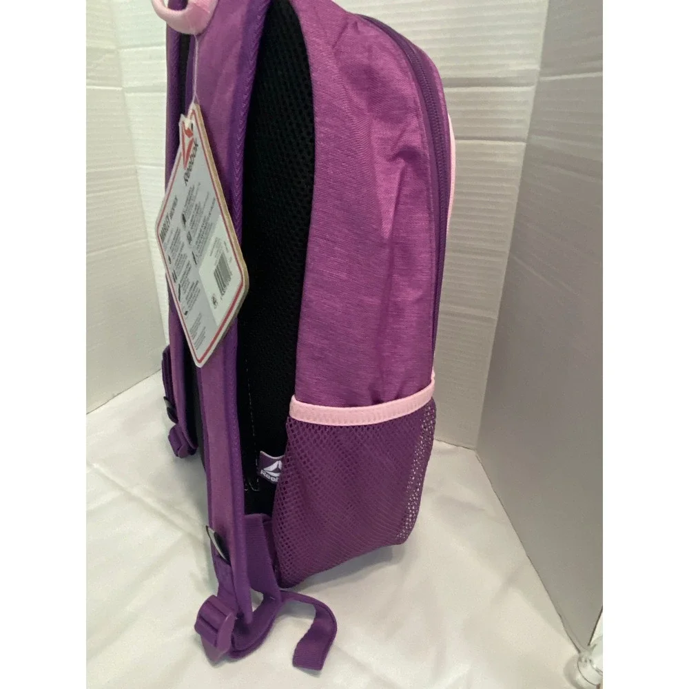 Reebok Marley Backpack Girls Purple Pink New Water Resistant Zip Adjustable stra